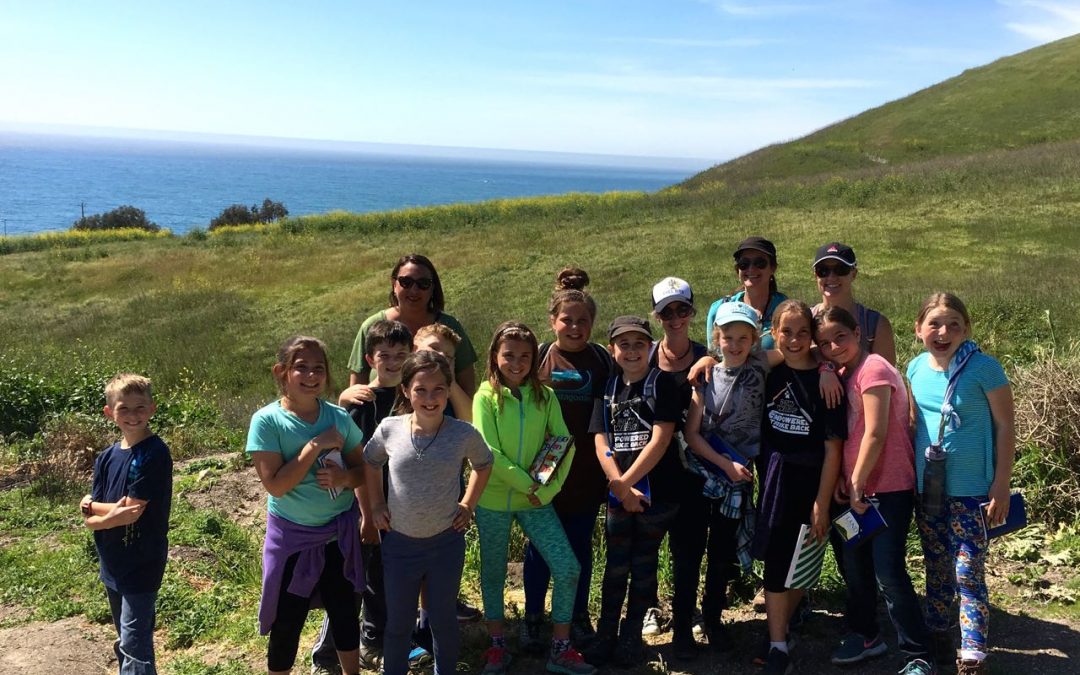 Ocean View School Oak Ambassadors-in-training get a first look at their Pismo Preserve nature trail