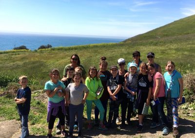 Ocean View School Oak Ambassadors-in-training get a first look at their Pismo Preserve nature trail